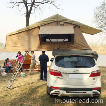 부록이있는 트럭 캠핑 차 지붕 탑 텐트